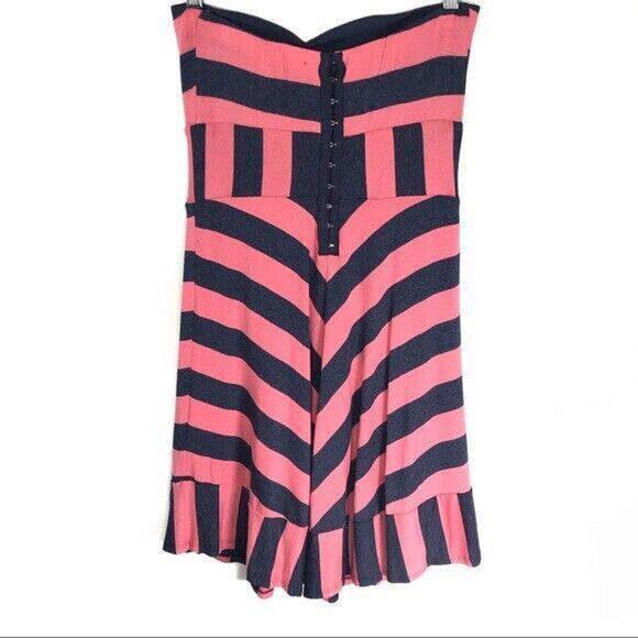 Ella Moss Womens Dress Size S Pink Navy Stripe Tube Sleeveless‎ - Picture 3 of 7